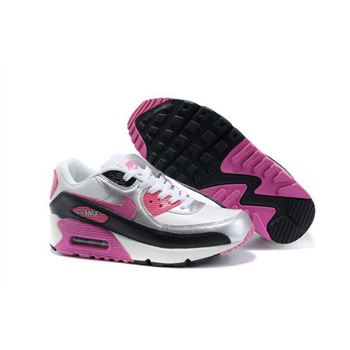 Nike Air Max 90 Womens Shoes Wholesale Slivery Pink Black White Coupon Code